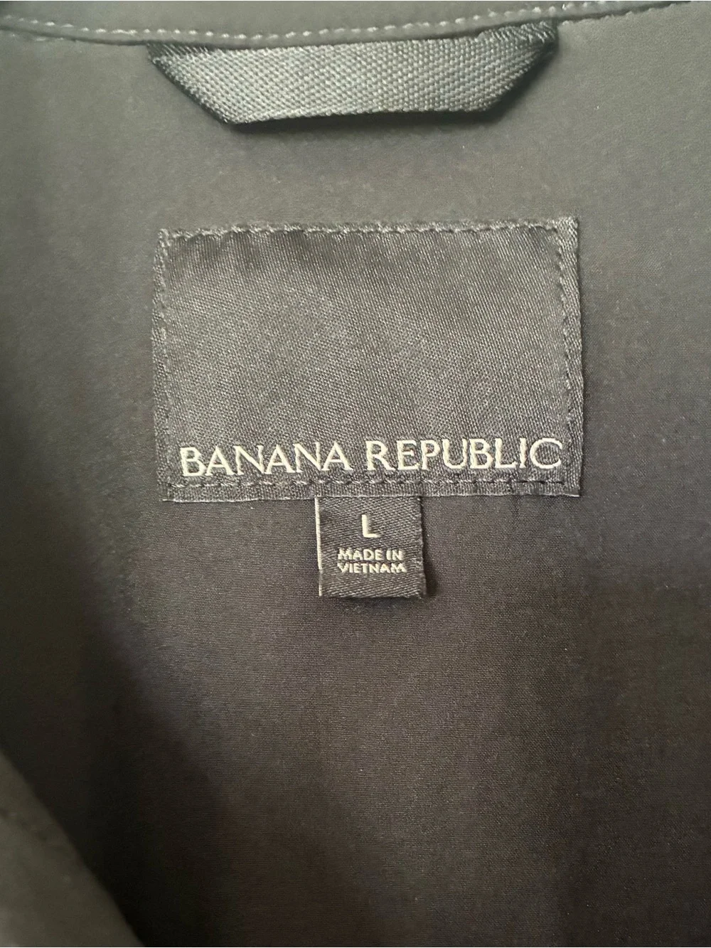 Men’s Size L Banana Republic Black Lightweight Insulated Shirt Jacket
